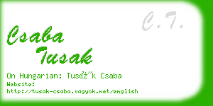 csaba tusak business card